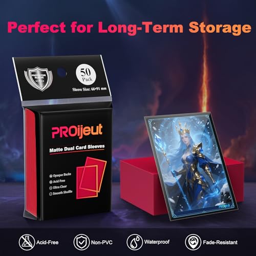 600 Pack Matte Dual Card Sleeves - Opaque Back, Tear Resistant Protectors for TCG