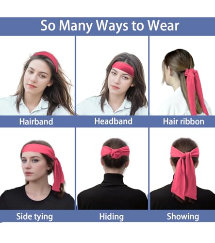 Sport Tie Headbands - Pink Sweatband for Soccer & Basketball
