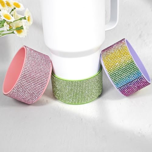 Diamond Glitter Silicone Boot for Stanley Cup 20-30oz - Rose Red