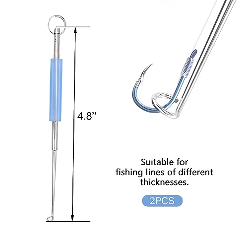Stainless Steel Fishing Hook Remover Tool - 2 Pack, 4.8-inch Disgorger