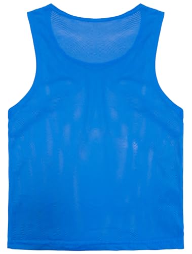 Reversible Youth Sports Practice Vests - 12 Pack Lightweight Mesh