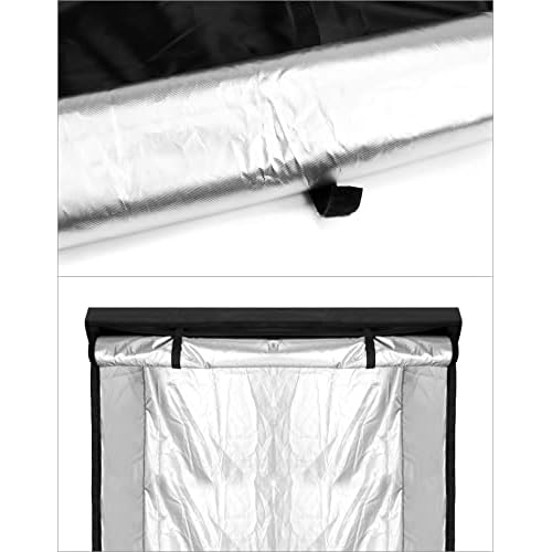 QWORK Storage Shelving Unit Cover, Wire Rack Cover for Shelf 36 x 14 x 72 inch, 210D Oxford Cloth, Keeps Rack Clean, For Home, Office, Storage and Garage, Black
