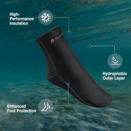 Sharkskin Chillproof Socks Large Black - Thermal & Moisture-Wicking Socks