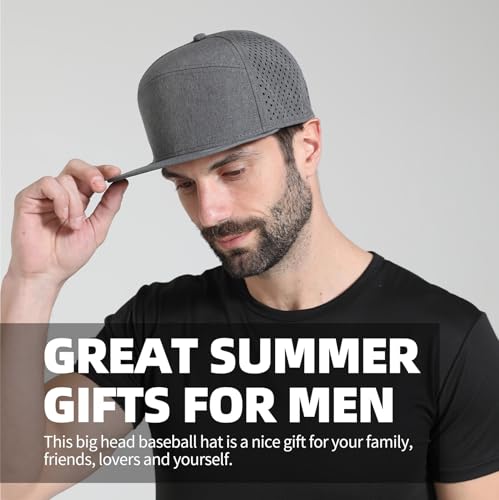 Oversize XXL Mesh Snapback Cap for Big Heads - Flatbill Baseball Hat
