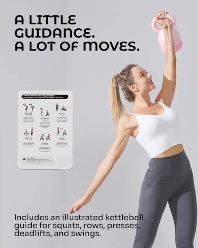 Pink Adjustable Kettlebell for Women - 5LB, 8LB, 12LB Home Fitness