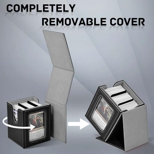 ZLCA MTG Deck Box with Window Display Holds 100 Double-Sleeved Cards