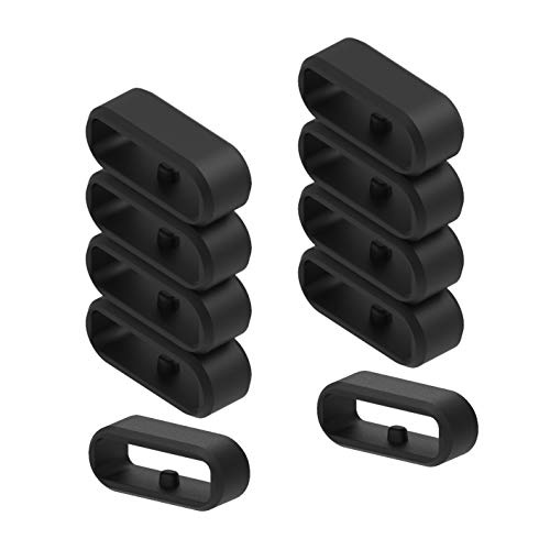 6-Pack Silicone Watch Band Keeper Loops - Replacement Fastener Rings