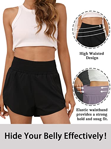 High Waisted 2.5" Athletic Shorts for Women with Pocket