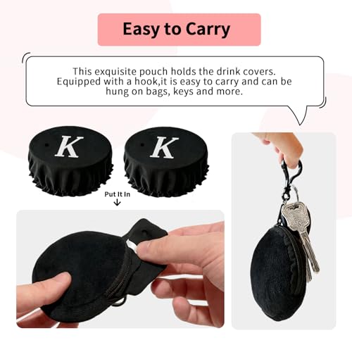 Personalized Drink Covers for Alcohol Protection - Letter K