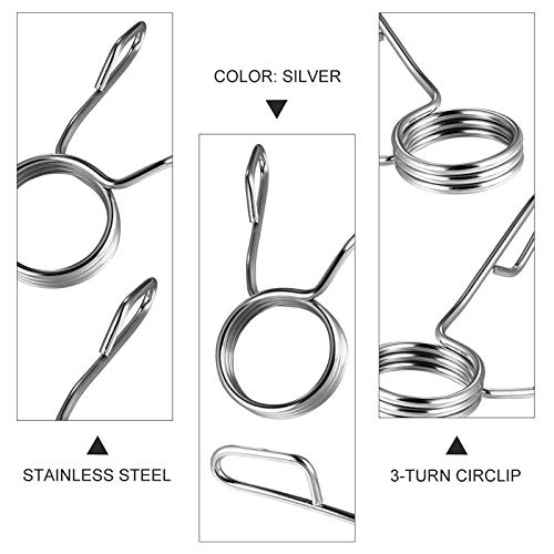 Aebor 4 Pieces 2 Inch Dumbbell Spring Clips, Olympic Barbell Clamps Locking Collars Clips,Weightlifting Exercise Fitness Training Supplies
