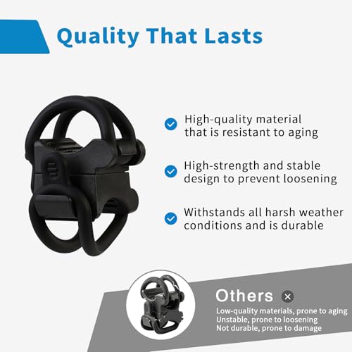 Universal Flashlight Bike Mount - Black, Fits 10-35mm Diameter