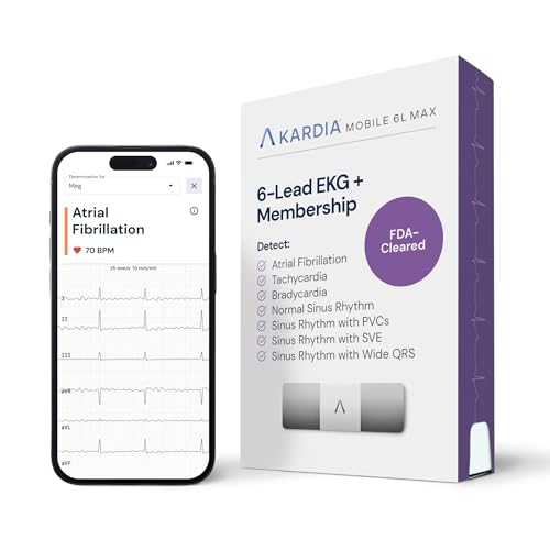 6-Lead EKG Monitor with One-Year Membership - FDA-Cleared Heart Health