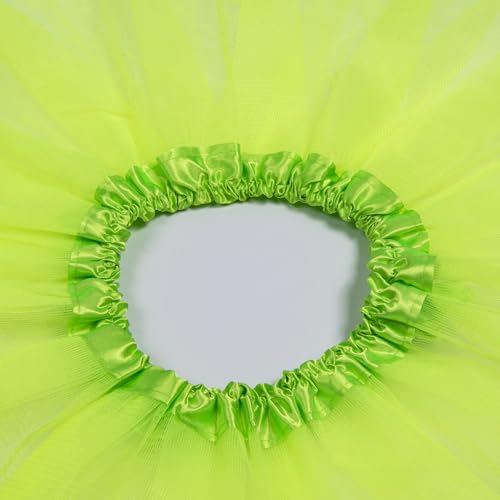 Neon Tulle Tutu Skirt for Women - One Size, Light Green