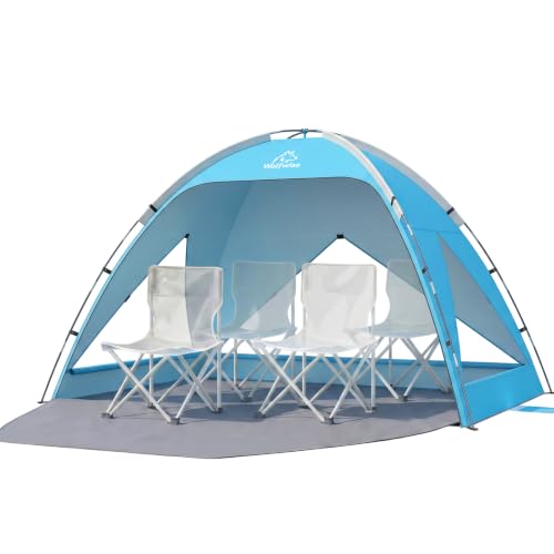 Portable Beach Tent Sun Shelter for 3-4 Person - Sky Blue