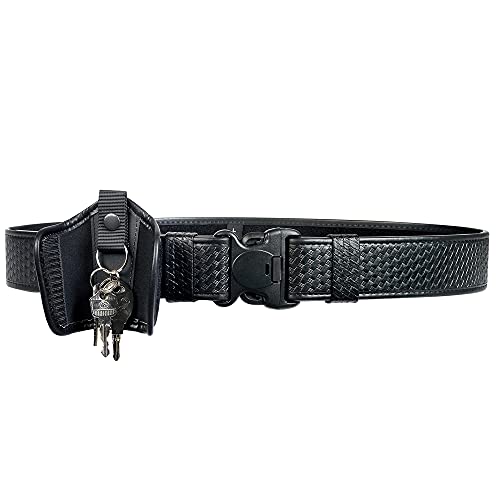 Taftacfr Silent Key Holder for Duty Belt – Basketweave Pouch, Law Enforcement