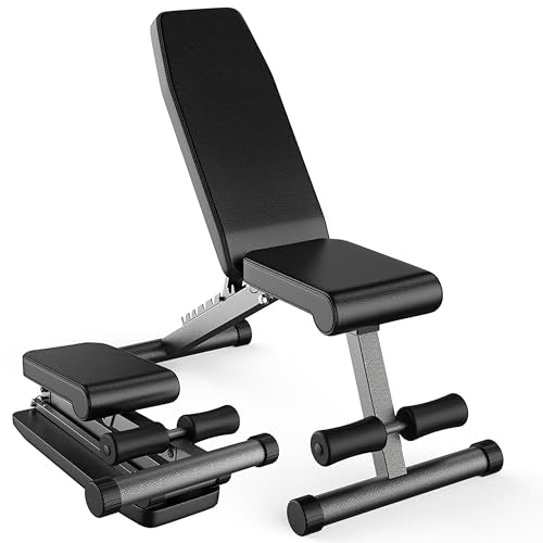 Adjustable 5-in-1 Weight Bench for Home Gym - Foldable & Compact