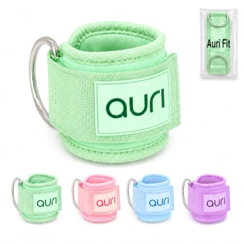 Auri Fit Sage Green Padded Ankle Cable Straps for Glute & Leg Workouts