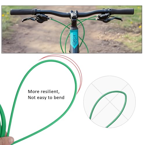 Bicycle Brake Cable Housing - 5mm x 9.84ft with End Caps - Green