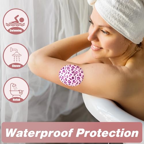 30Pack Waterproof Libre 3 Plus Sensor Covers - Floral Fantasy, Easy-Peel Backing