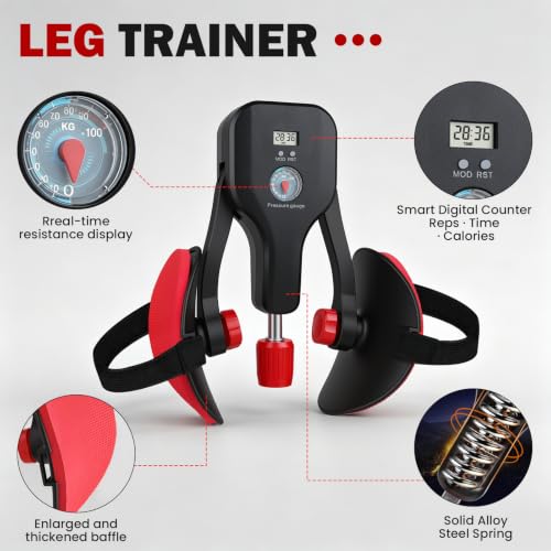 PASUKTER 1P All-in-One Kegel Exercise Device | 0–220 lb Adjustable Resistance, Replaceable Handles, Wireless Jump Rope