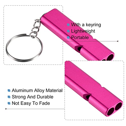 Emergency Survival Whistle - Double Tubes, Rose Color