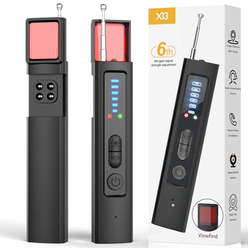 Hidden Camera Detector, Security Camera Tracker Portable Camera Detector, Anti-Spy Device Tracker for Travel, Home, Hotel, Office, 6 Levels Sensitivity