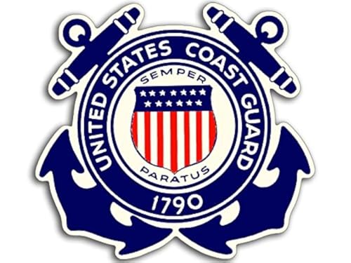 US Coast Guard 1790 Crossed Anchors Sticker - 3 Inch Vinyl Decal