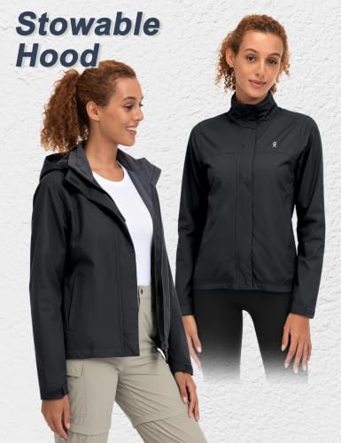 Little Donkey Andy Women's Waterproof Rain Jacket – Medium / A3.black