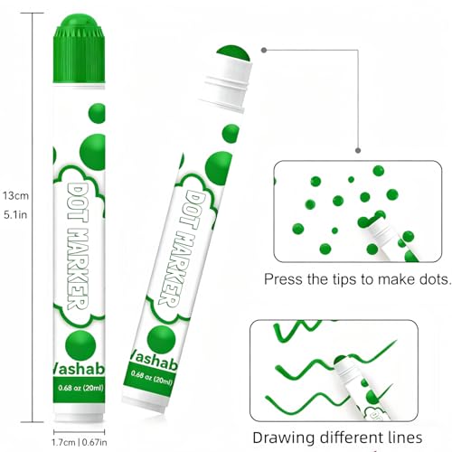 Bingo Daubers for Adults - 6 Pack Quick Dry Dot Markers, 20ML