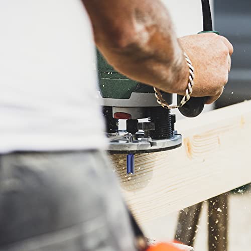 Professional Double Flute Straight Router Bits 1/4 Inch Shank, Flush Trim Router Bit Set, Cutting Diameter Respectively 1/4", 5/16", 3/8", 1/2".