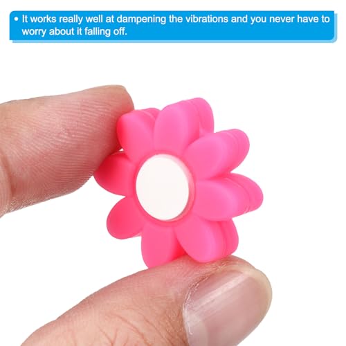 Tennis Racket Vibration Dampener Set - Soft Silicone, Pink & White