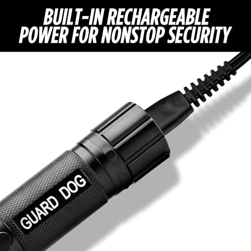 Guard Dog Security 2-in-1 Tactical Stun Gun with LED Flashlight, Rechargeable Tactical Stun Gun for Men, Women Self Defense, Police Strength with Concealed Technology