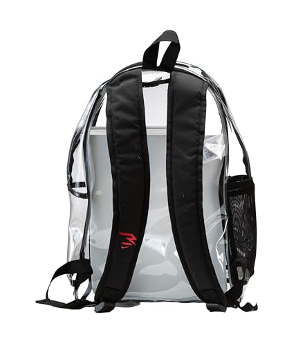 Clear Backpack for School - 23L, Adjustable Straps, Black