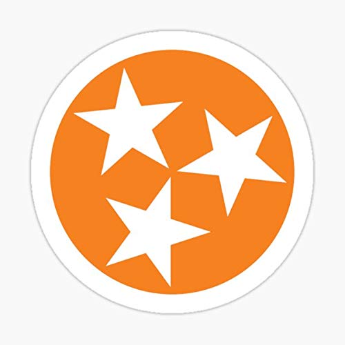 Tennessee Orange Tristar Decal - Waterproof Sticker for Cars and Laptops