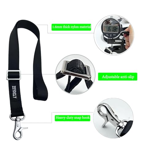 ZEYOCLY 24-36 inch Adjustable Bimini Boat Top Straps with Heavy-Duty Snap Hooks (2 pcs)