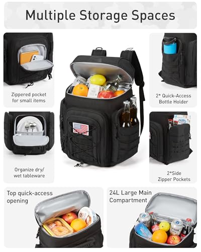 Tourit Solar Yellow 30L Tactical Cooler Backpack Insulated Leakproof Picnic Bag