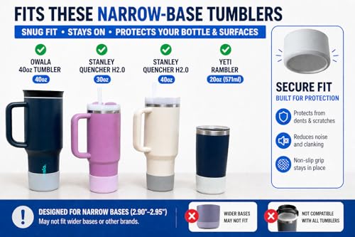 Silicone Tumbler Boots 2-Pack for 2.90–2.95 in Bases - Orchid