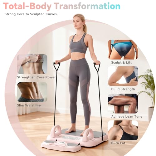6-in-1 Foldable Pilates Reformer Board for Home Workout - 16x4x2