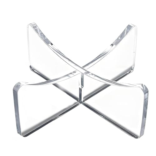 Clear Acrylic Sports Ball Display Stand - 4-Pack Desktop Holder