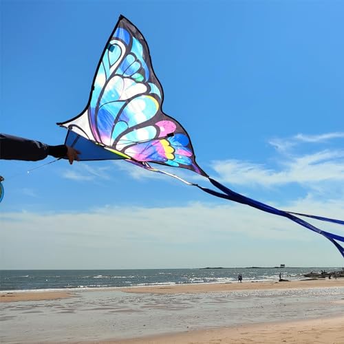 Butterfly Kite for Kids & Adults - Easy to Fly Purple Kite 1 Pack