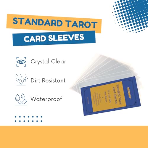 Premium Clear Tarot Card Sleeves – 72x122 mm Protective Sleeves