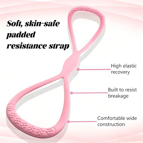 Silicone Figure 8 Resistance Band for Shoulder Back Stretching & Yoga