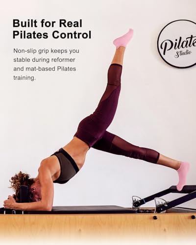 Pilates Grip Socks for Women - Non-Slip Yoga Socks, Small-Medium - Multicolor 01