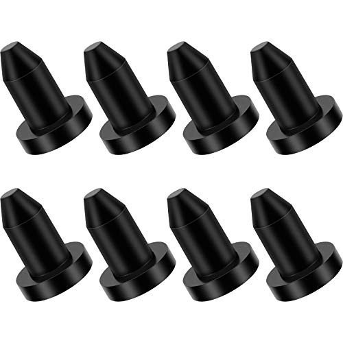 8 Pcs Kayak Drain Plugs - 1/2 Inch Silicone, Black