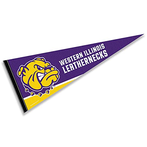 Western Illinois Leathernecks Pennant 12x30 Inch Felt Wall Banner
