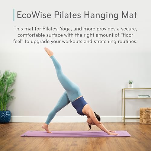 EcoWise Pilates Mat - Non-Slip Exercise Mat for Yoga - Purple