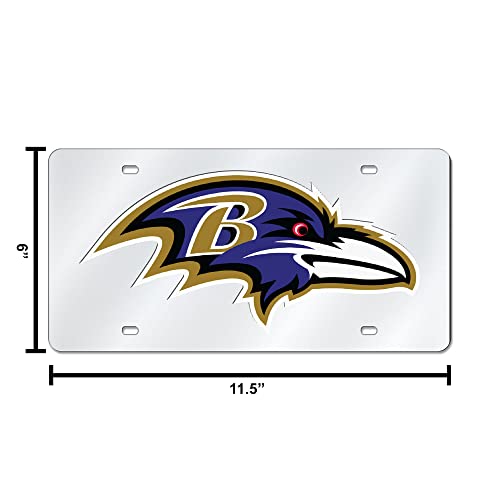 NFL Laser Tag License Plate - Baltimore Ravens / Silver