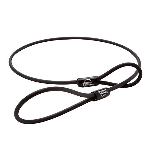 Bike Wheel Tether Cable - 5mm x 31in, Black