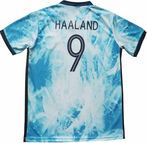 Kids Soccer Jersey Set #9 Haaland - Blue / 26 (8-9 Years)