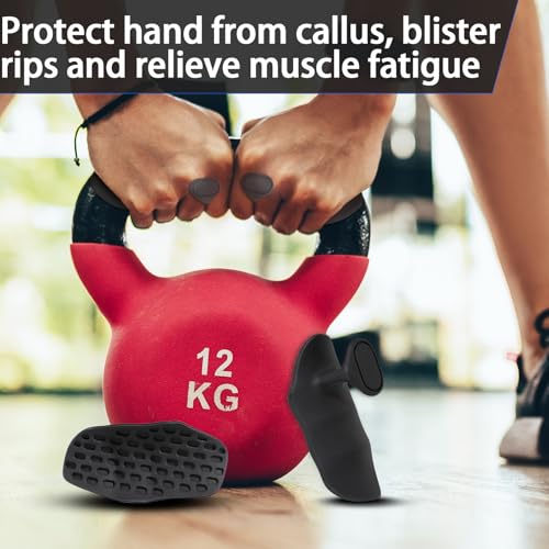 Ergonomic Anti-Slip Workout Grips - Rubber Hand Protector Gloves for Weight Lifting, Pull-Ups, Gym Training - Men & Women